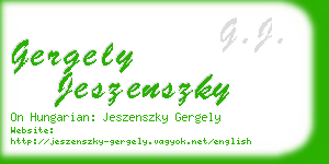 gergely jeszenszky business card